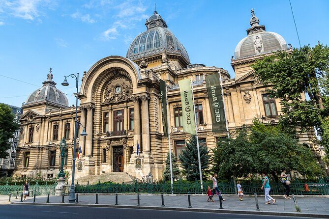Bucharest Old Centre Tour - National Bank grandeur and the layered ruins story