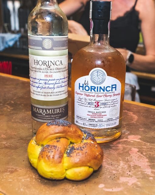 Bucharest: Romanian Spirits Tasting Experience at Corks - The lineup from La Horincie: plum, pear, smoked, fresh, and a surprise pălincă