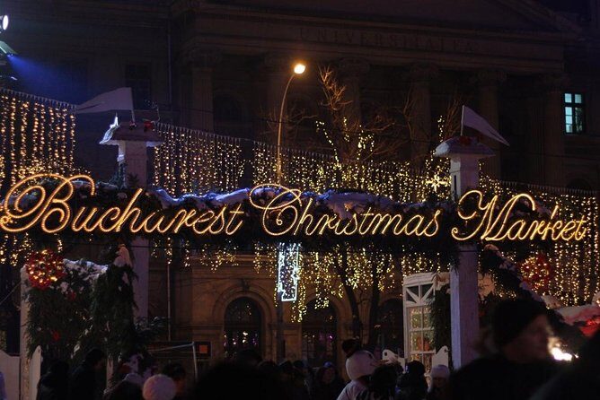 Bucharest: Tour of Christmas traditions & decorations - Stop 1: Teatrul Ion Luca Caragiale and the boulevard of Christmas decorations