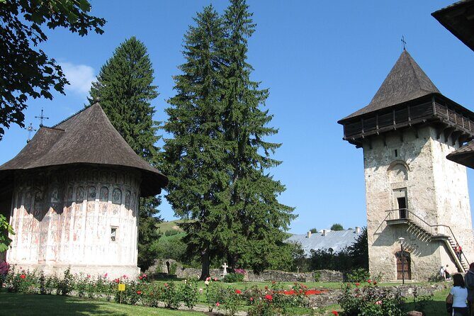 Half Day Tour to Bucovina Painted Monasteries - Humor Monastery: Red-Brown Paint, the Devil, and Strong Symbols