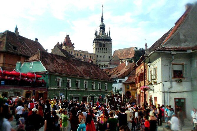 Halloween tour with 2 Halloween parties one at Bran Castle - Brasov Walk Time: Old Center Stroll Before the Night Shift