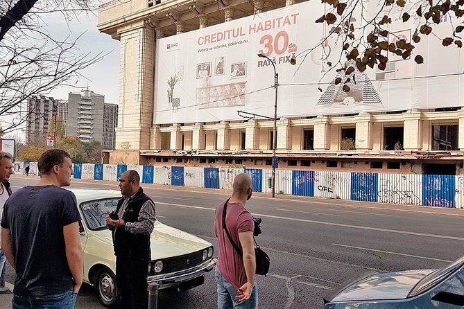 Private -RedPatrol Tour of Bucharest with a Romanian Vintage Car - Stop 1: Revolution Square and the Communist story loop